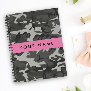 Agenda Padrão de Camuflagem Cinza, Seu nome, Personalizar