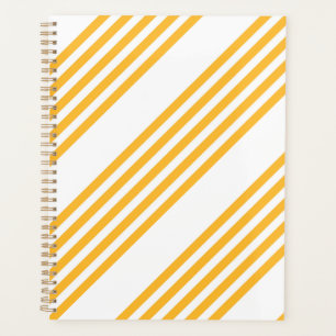Agenda Padrão de cinco faixas amarelo sunny e branco