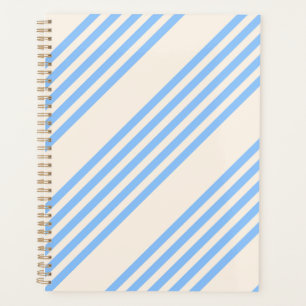 Agenda Padrão de cinco faixas azul e bege