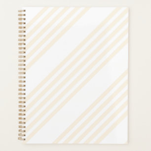 Agenda Padrão de cinco faixas bege e branco