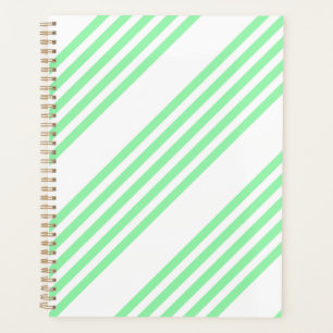 Agenda Padrão de cinco faixas verde e branco