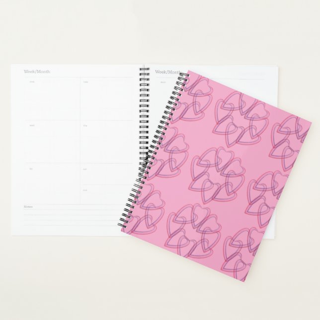 Agenda Padrão de círculo de coração bonito (Exibição)