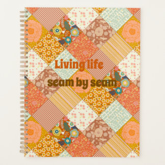 Agenda Padrão de Colcha Xadrez Floral de Outono Cottageco