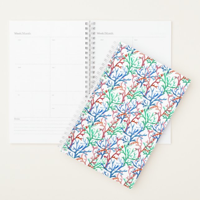 Agenda Padrão de Coral de Aquarela (Exibição)