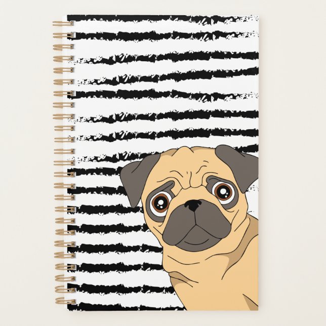 Agenda Padrão de Cute Pug (Frente)
