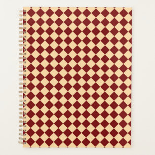 Agenda Padrão de diamante do verificador amarelo vermelho
