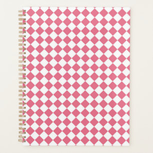 Agenda Padrão de Diamante do Verificador Branco Rosa