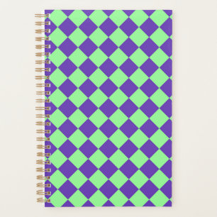 Agenda Padrão de Diamante do Verificador Verde Roxo