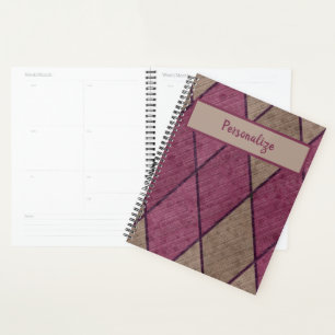 Agenda Padrão de Diamante Preto Roxo Retroativo Personal