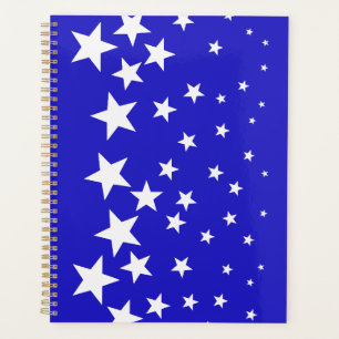 Agenda Padrão de estrela branca sobre fundo azul