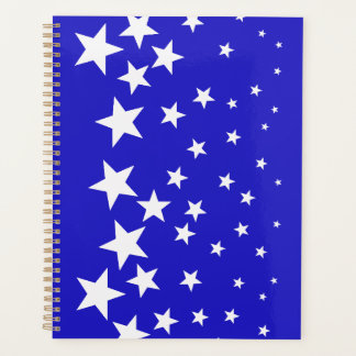 Agenda Padrão de estrela branca sobre fundo azul