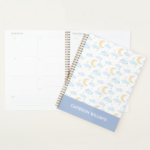 Agenda Padrão de estrelas e nuvens de aquarela