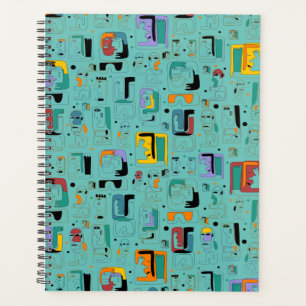 Agenda Padrão de faces antigas tribais abstratas maias 1