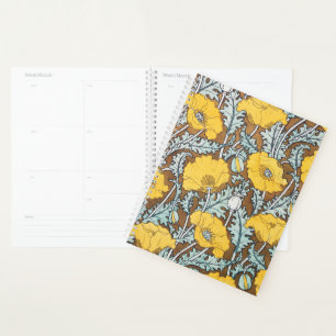 Agenda Padrão de Flor de Ilustração de Arte Popular