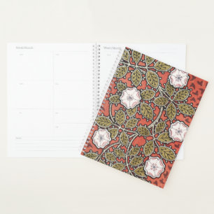 Agenda Padrão de Flor de Ilustração de Rosa Selvagem