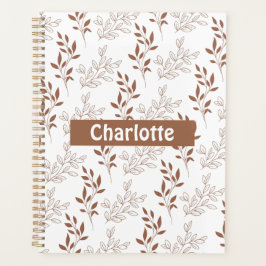 Agenda Padrão de Folha de Folha Vermelha Castanha