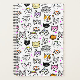 Agenda Padrão de Gato Whimsical Faces