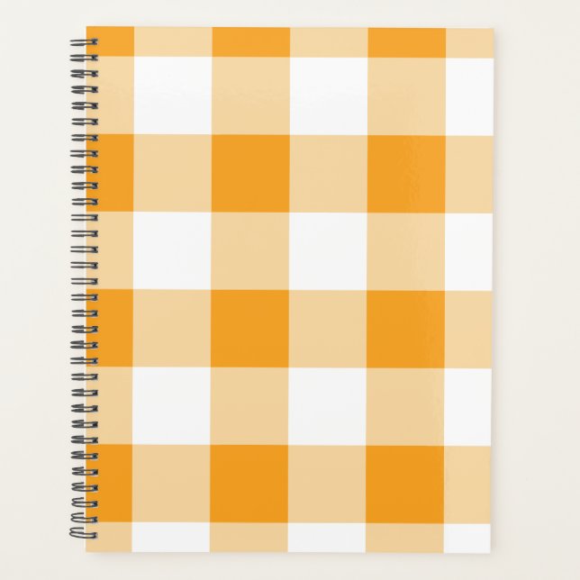 Agenda Padrão de Gingham Amarelo (Frente)