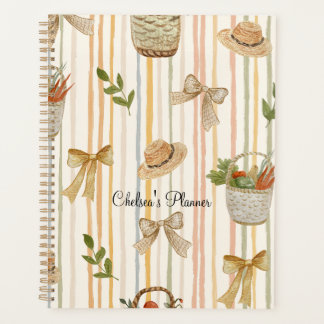 Agenda Padrão de Jardim Floral com Nome Personalizado Ele