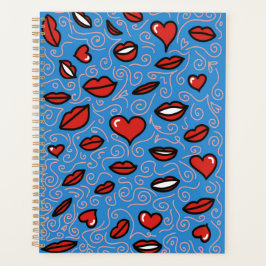 Agenda Padrão de Lábios Divertidos e Negros