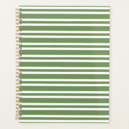 Agenda Padrão de Listras Brancas Verdes