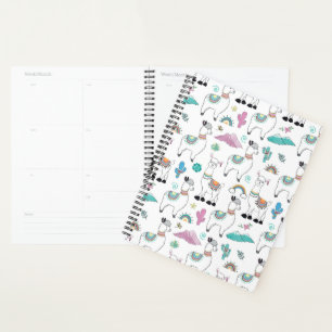 Agenda Padrão de Llama de Cartoon Bonito