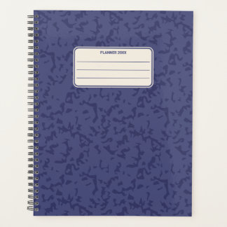 Agenda Padrão de Mármore de Cor Vintage Manchado Anual