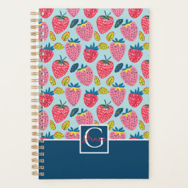 Agenda Padrão de Morango Personalizado Bonito