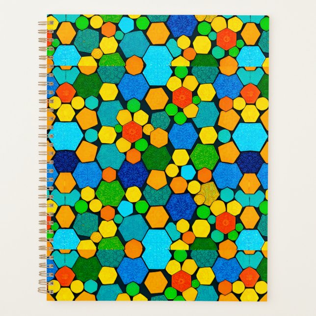 Agenda Padrão de mosaico geométrico abstrato (Frente)