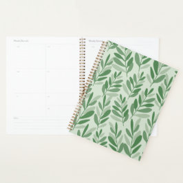 Agenda Padrão de Natureza Elegante Salvia e Folha de Oliv
