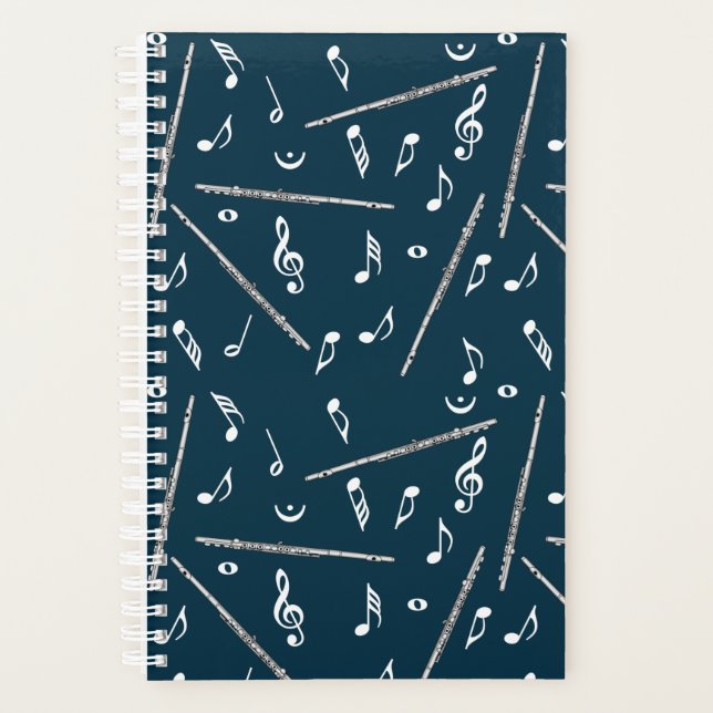 Agenda Padrão de Nota de Música Flute (Frente)