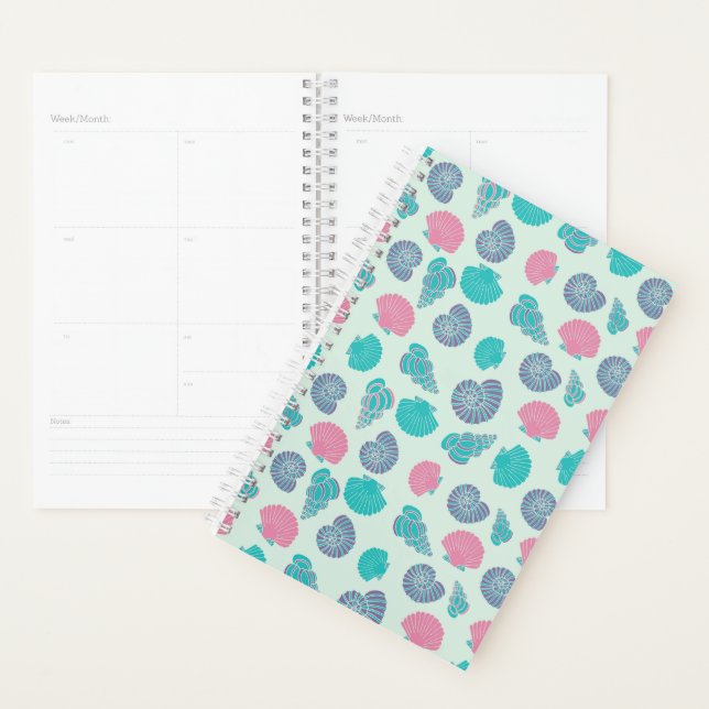 Agenda Padrão de Pastel Seashell (Exibição)