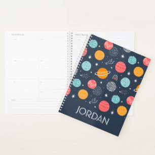 Agenda Padrão de planeta sorridente e bonito