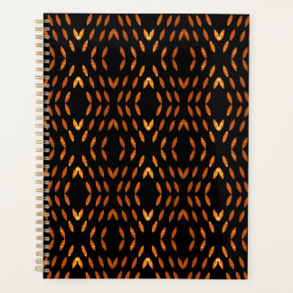 Agenda Padrão de ponto abstrato preto e amarelo