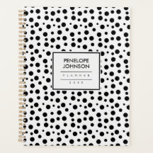 Padrão de Pontos Elegantes Preto e Branco