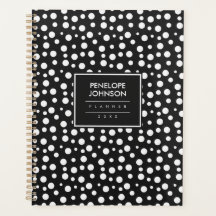 Padrão de Pontos Preto e Branco Elegante