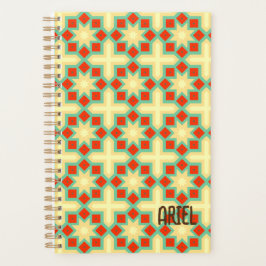 Agenda Padrão de Retro Abstrato Personalizado
