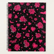 Padrão de Rosas e Morcegos Góticos | Romance Negro
