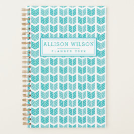Agenda Padrão de Setas Etnias Aztec Turquesa