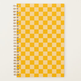 Agenda Padrão de tabuleiro xadrez de creme cítrico