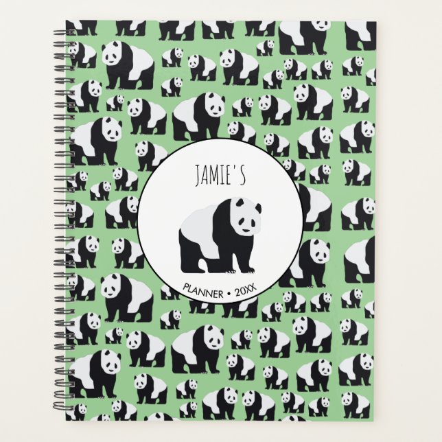 Agenda Padrão de Urso de Panda Bonito (Frente)