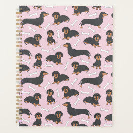 Agenda padrão de variedade dachshund a rosa