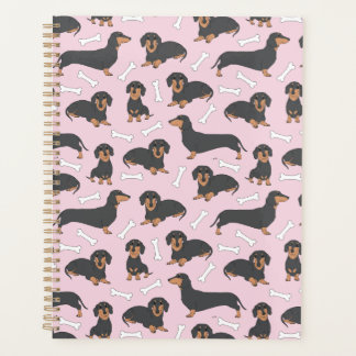 Agenda padrão de variedade dachshund a rosa