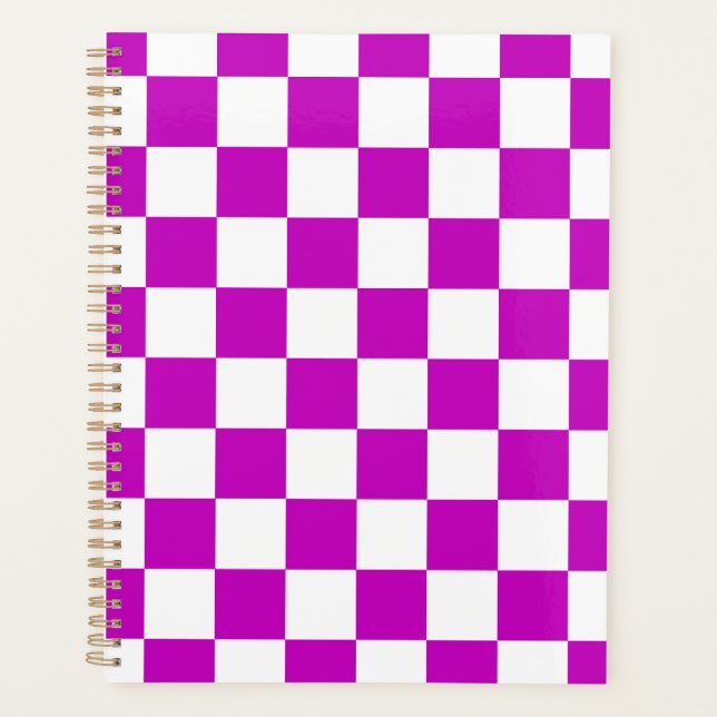 Agenda Padrão de Verificação Branco Roxo (Frente)