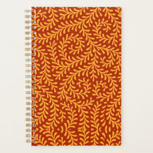 Agenda Padrão de videira folhosa amarelo dourado