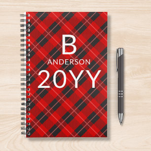 Agenda Padrão de Xadrez do Monograma Personalizado de Tar