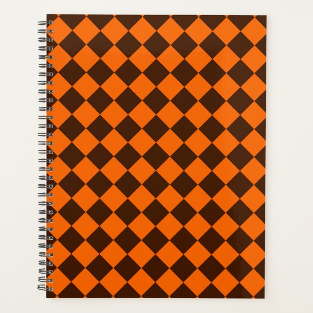 Agenda Padrão do Verificador de Diamantes Orange Brown (Frente)