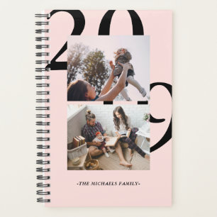 Agenda Padrão e ano de Bolinhas de Fotografias com Blush 