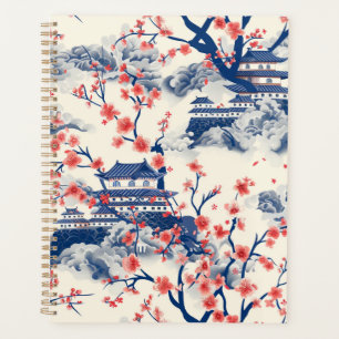 Agenda Padrão Elegante De Flor De Cereja Sem Costura (15)