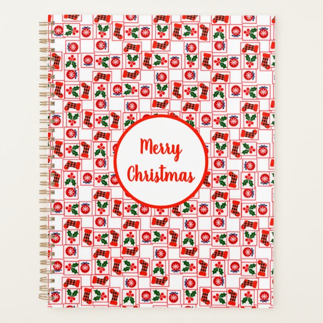 Agenda Padrão festivo de Natal (Frente)